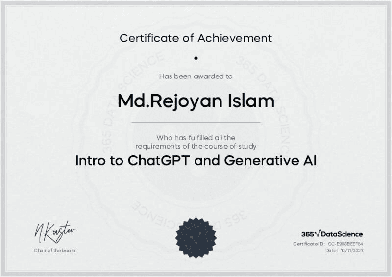 Intro to ChatGPT and Generative AI