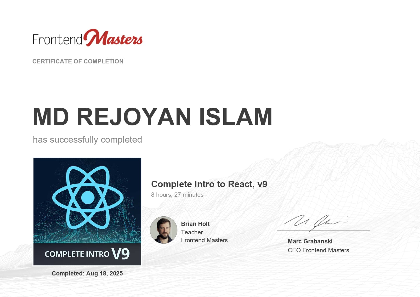 Complete Intro to React, v9