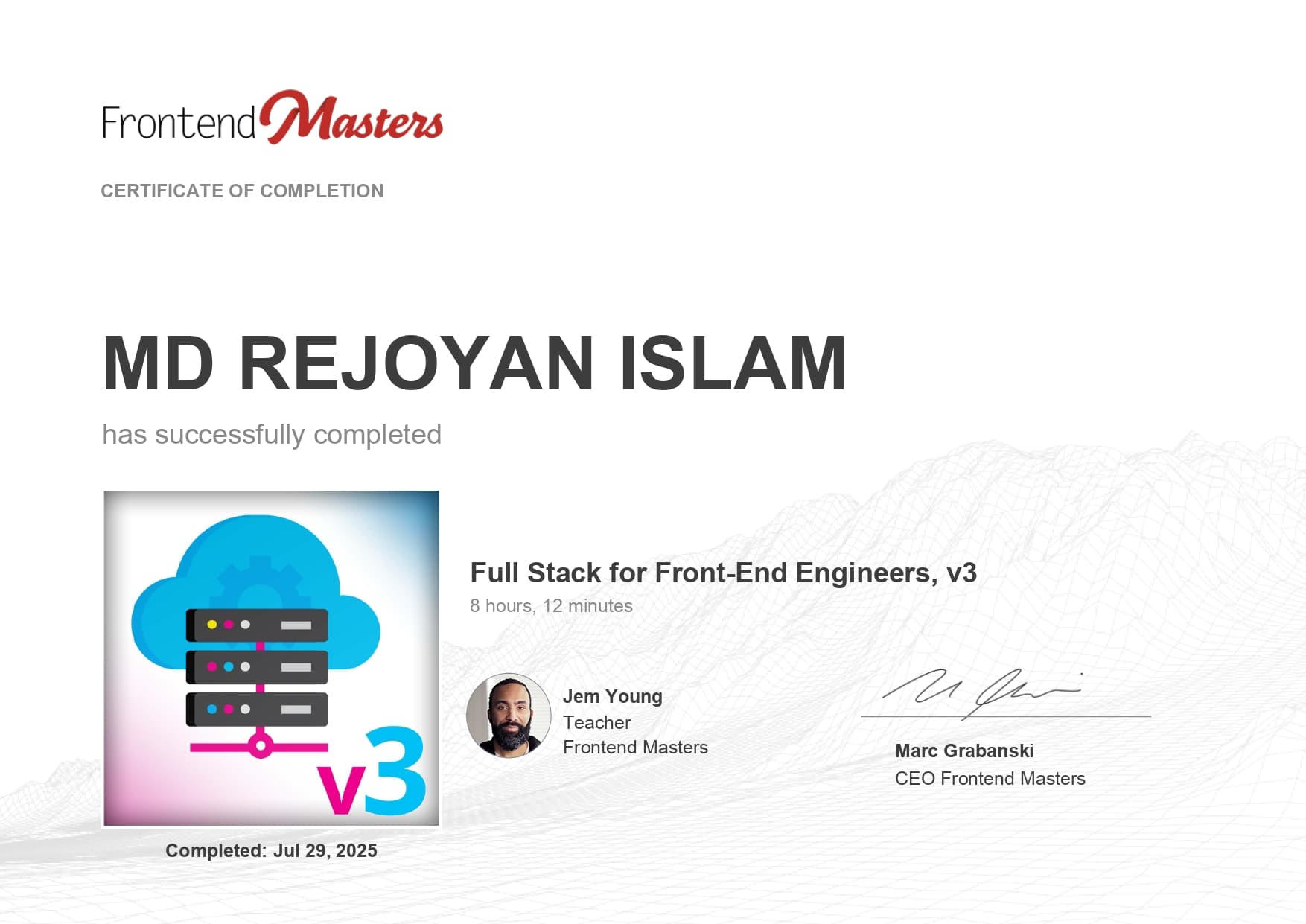 Full Stack for Front-End Engineers, v3