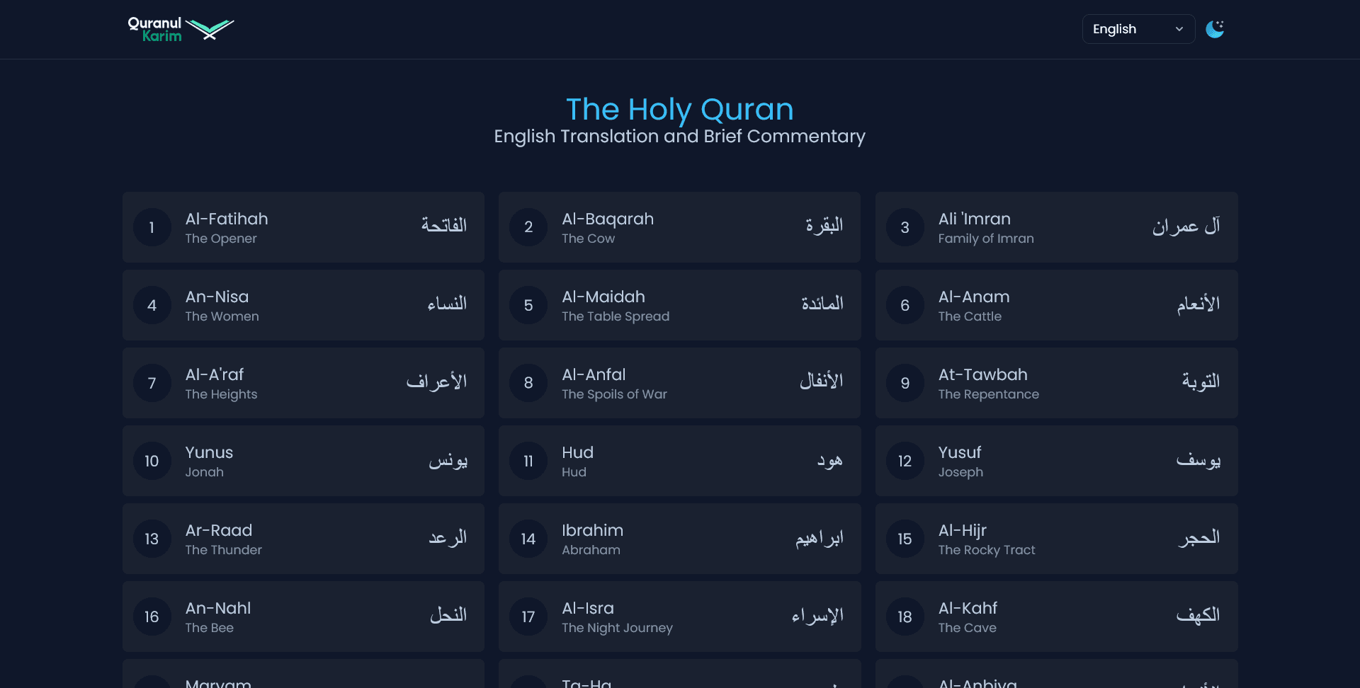Quranul Karim Multi-Languages